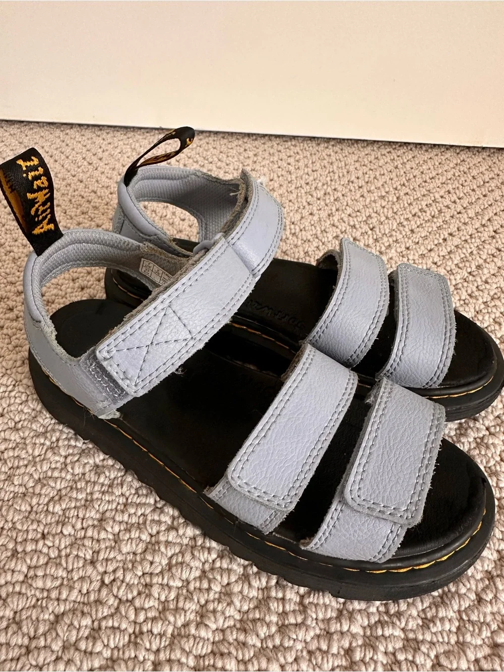 Dr. Martens Kids Klaire blue Velcro Strap Sandals 2